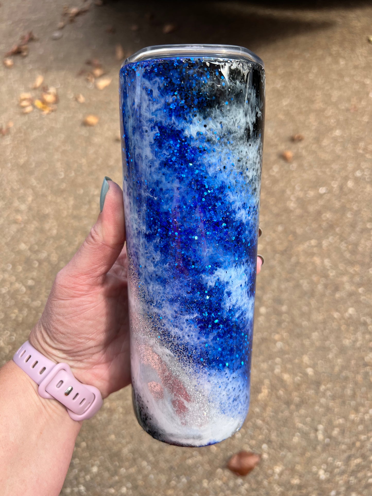 Milky Way Blue Black 20oz Skinny Tumbler-Pre Made-RTS