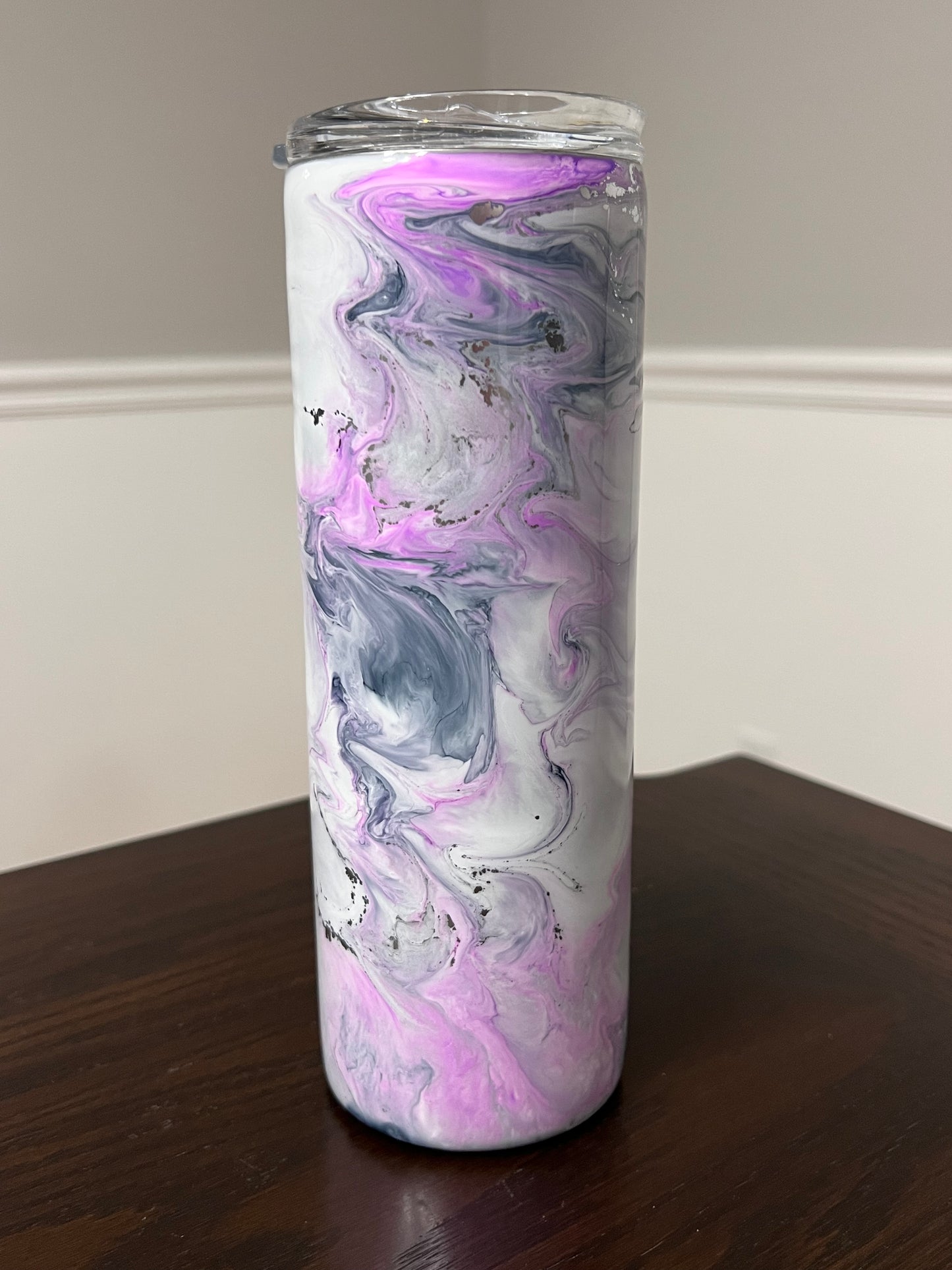 Purple Marble 20oz Skinny Tumbler-Pre Made-RTS
