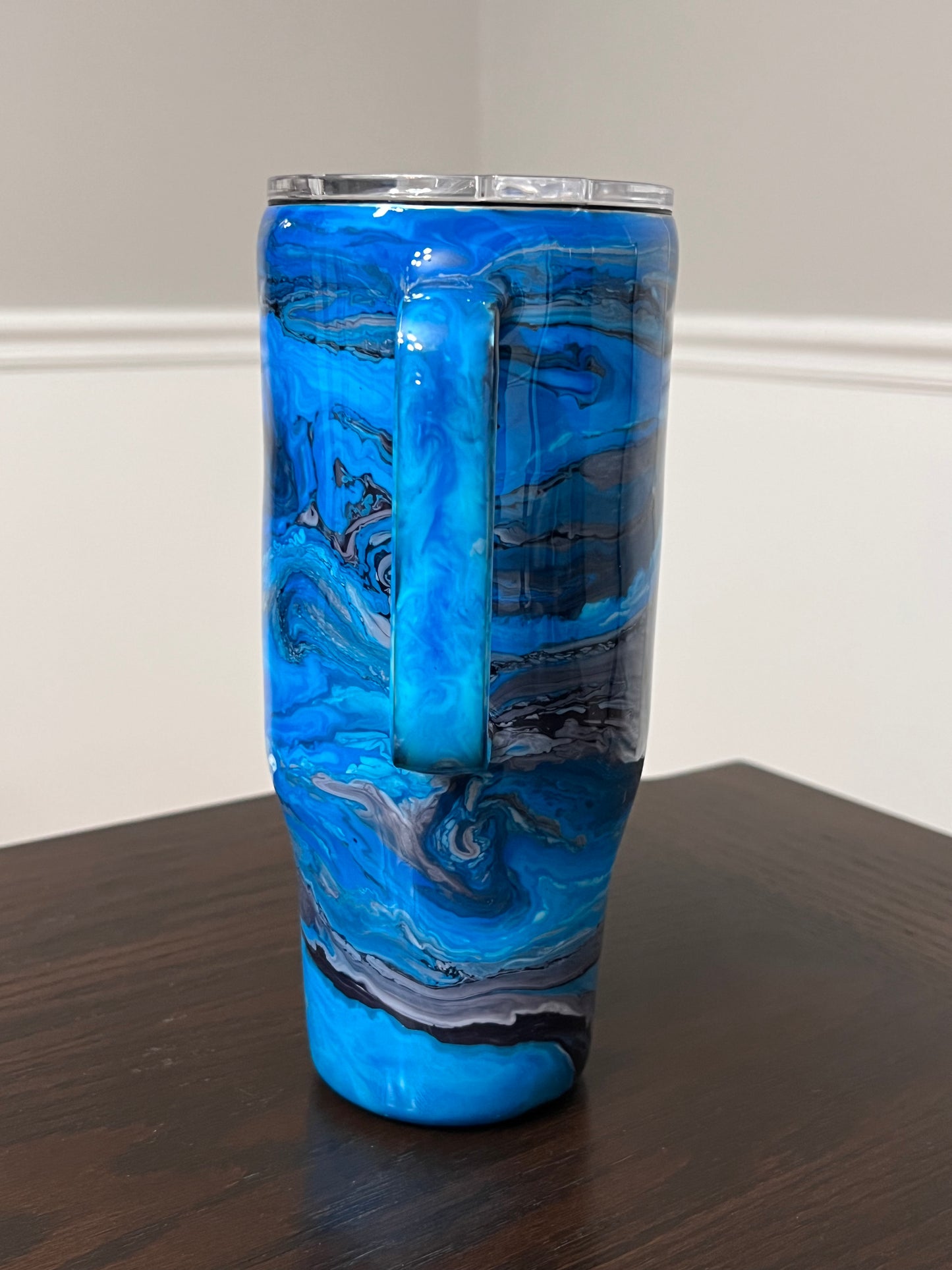 Blue Swirls 24oz Modern Curve Hoggdle Tumbler-Pre Made RTS