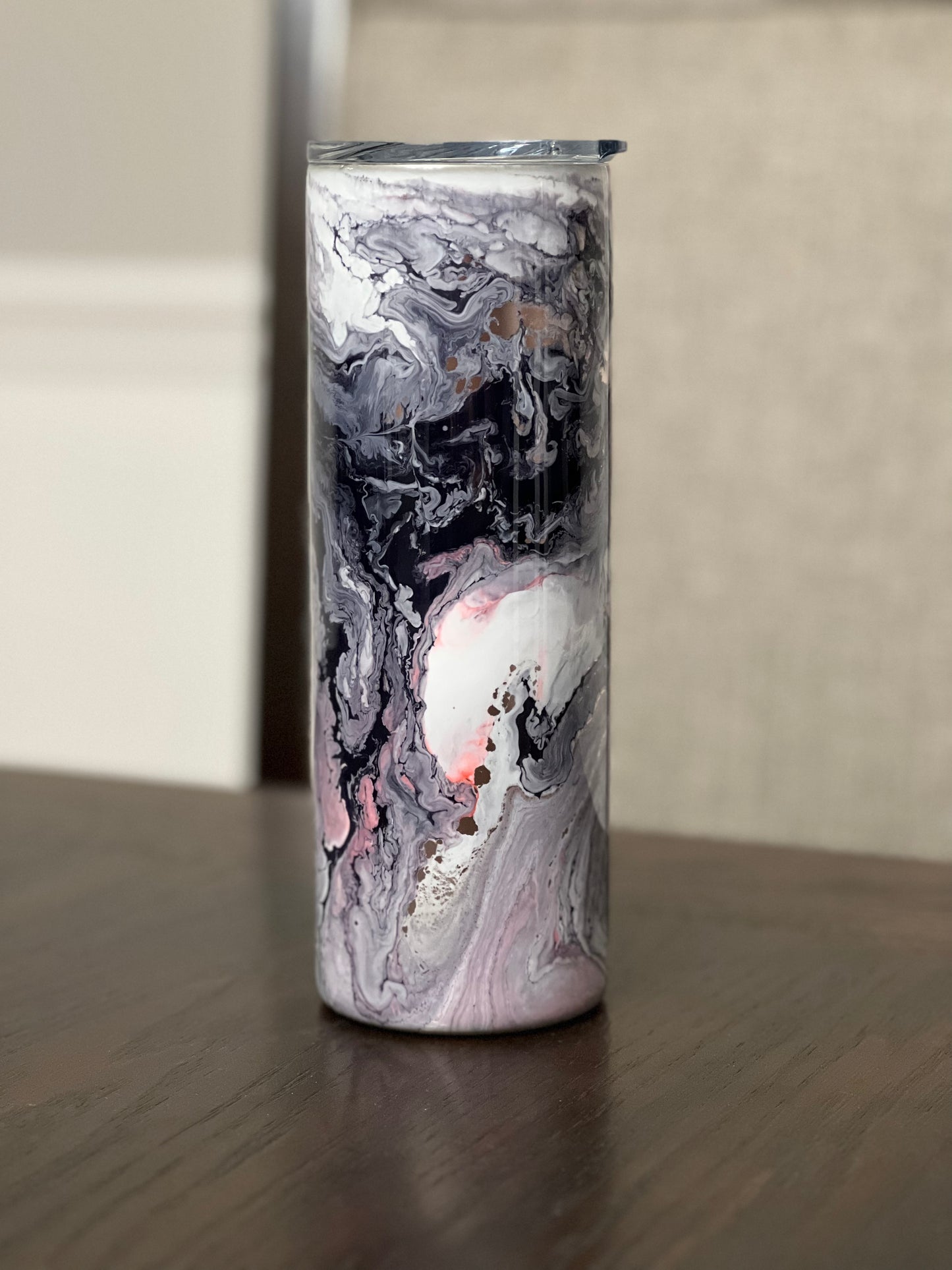 Marble Flamingo 20oz Skinny Tumbler-Pre Made-RTS
