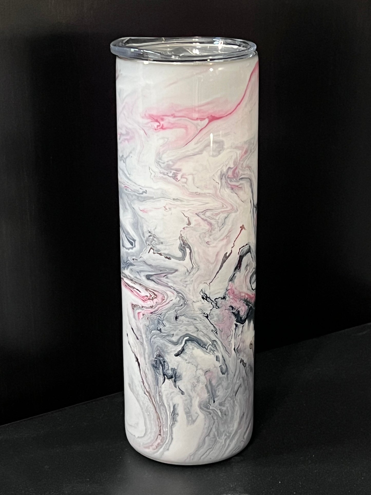 Rose Marble 30oz Skinny Tumbler-Pre Made-RTS