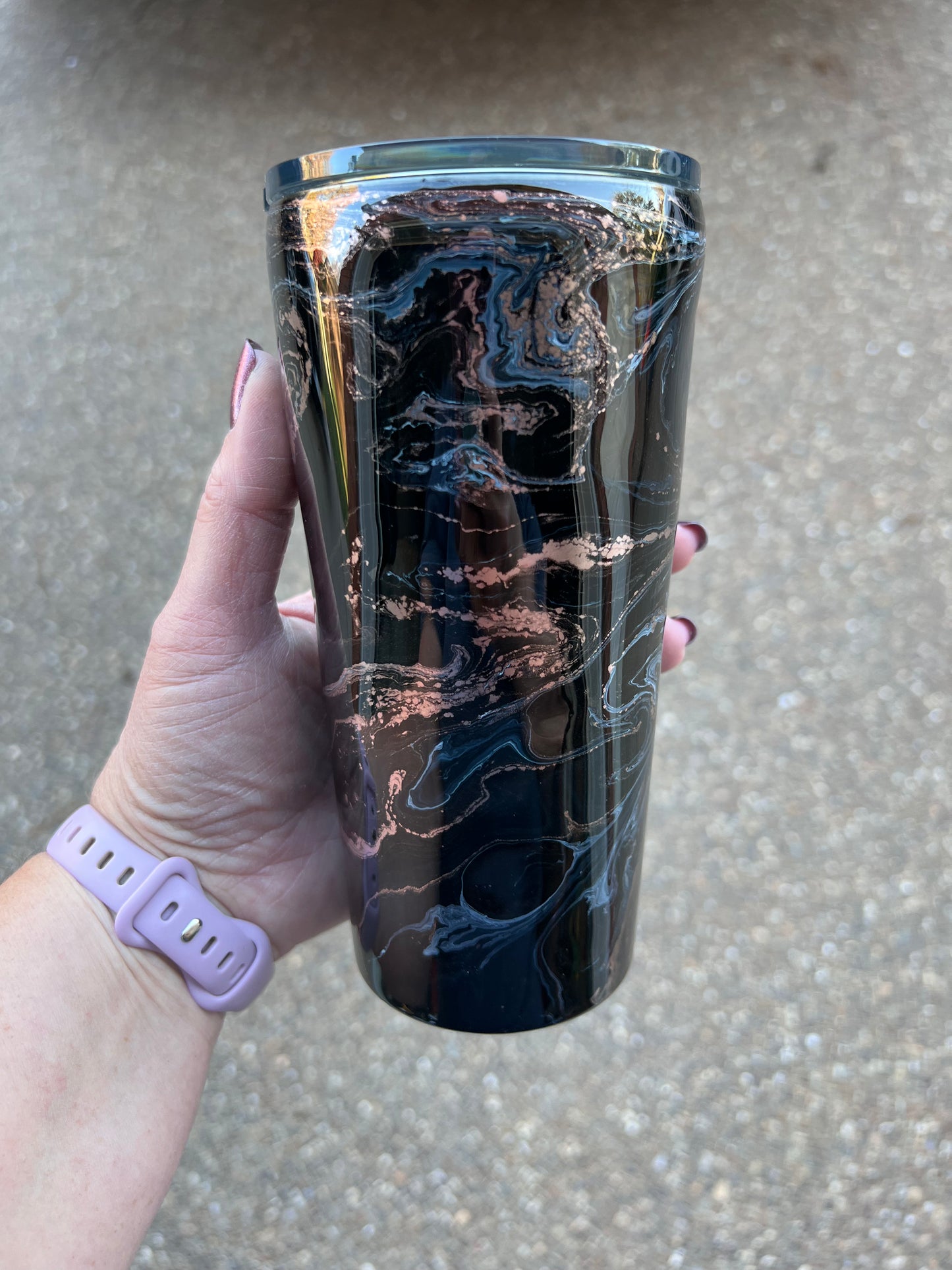 Black Marble 20oz Regular Tumbler-Pre Made-RTS