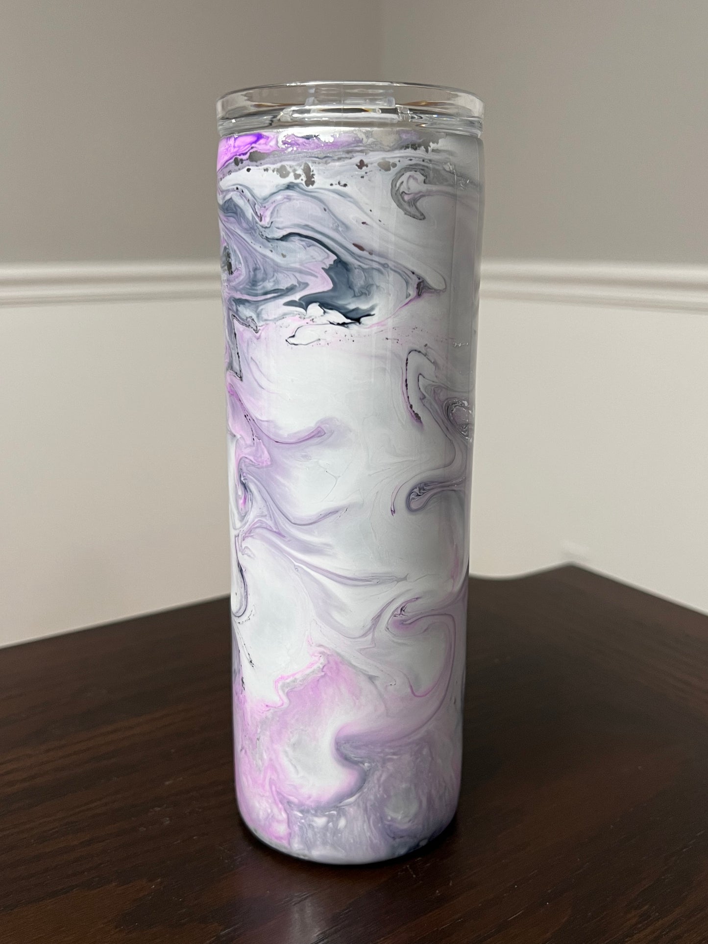 Purple Marble 20oz Skinny Tumbler-Pre Made-RTS