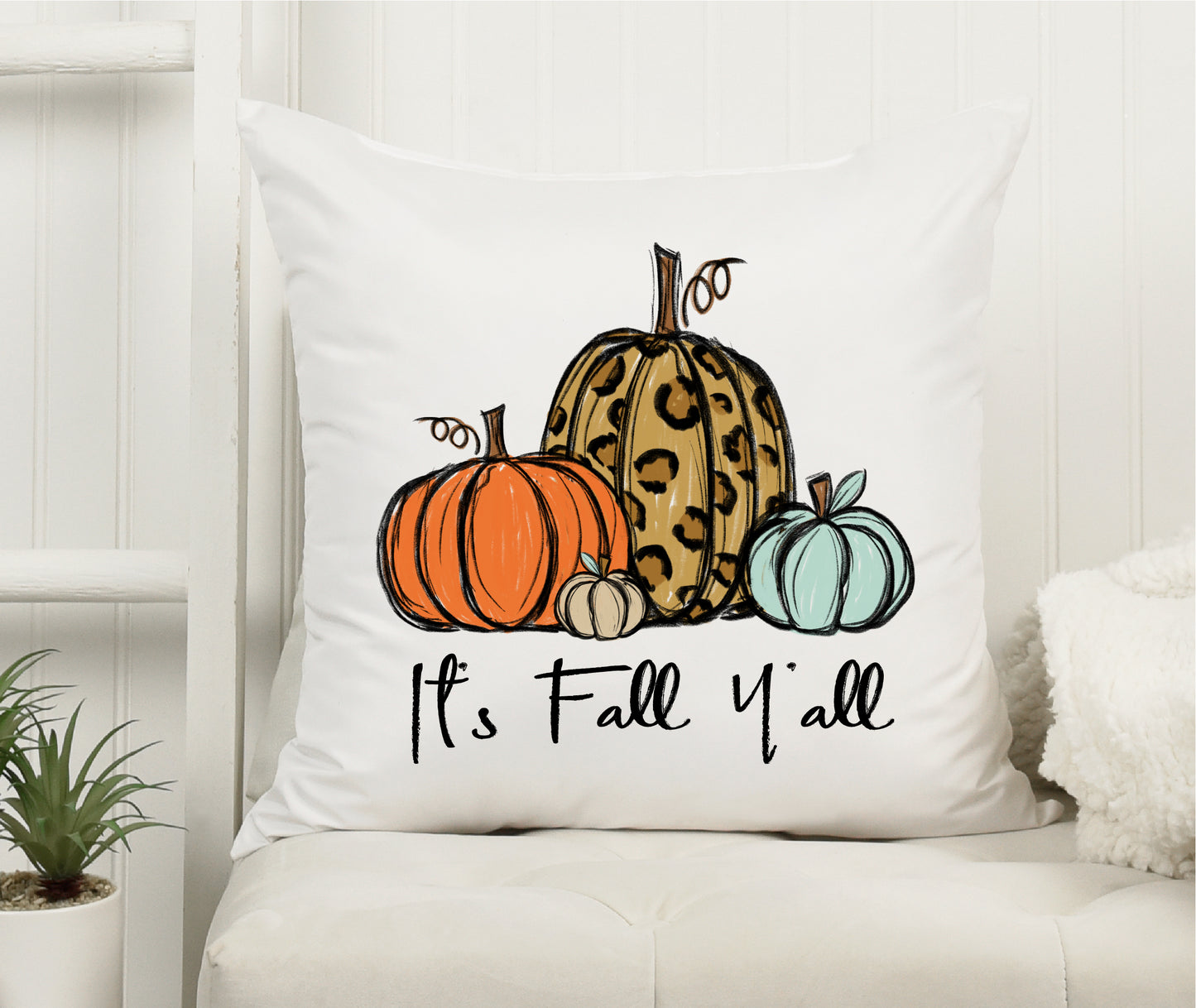 Pumpkins It’s Fall Yall Throw Pillow