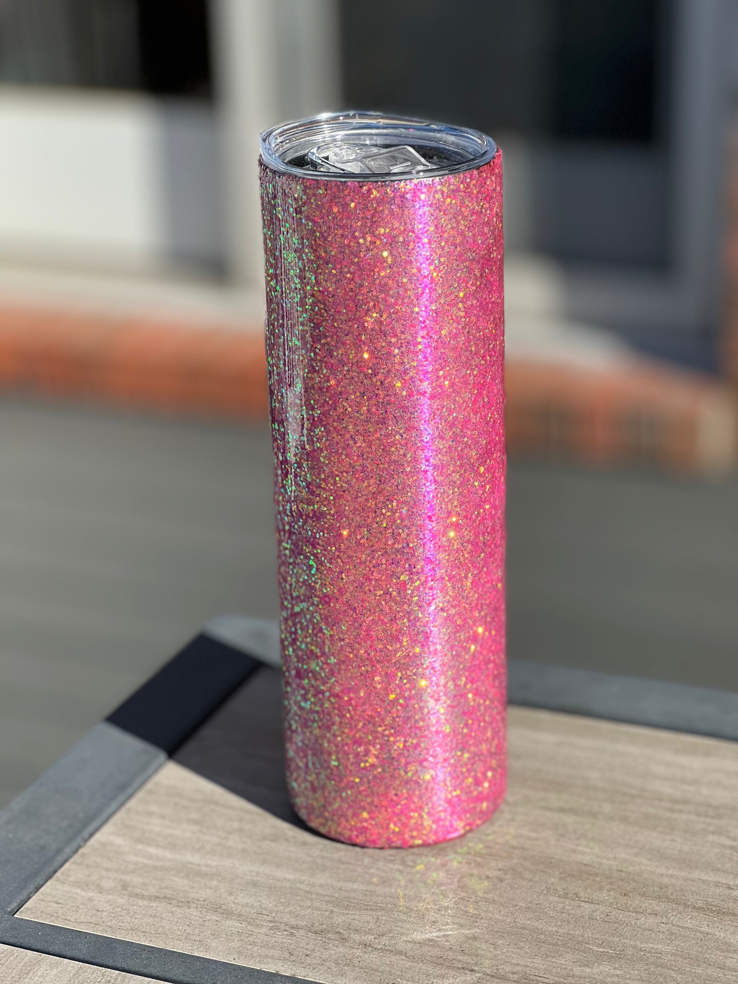 Bubblegum Glitter 30oz Skinny Tumbler-Pre Made-RTS