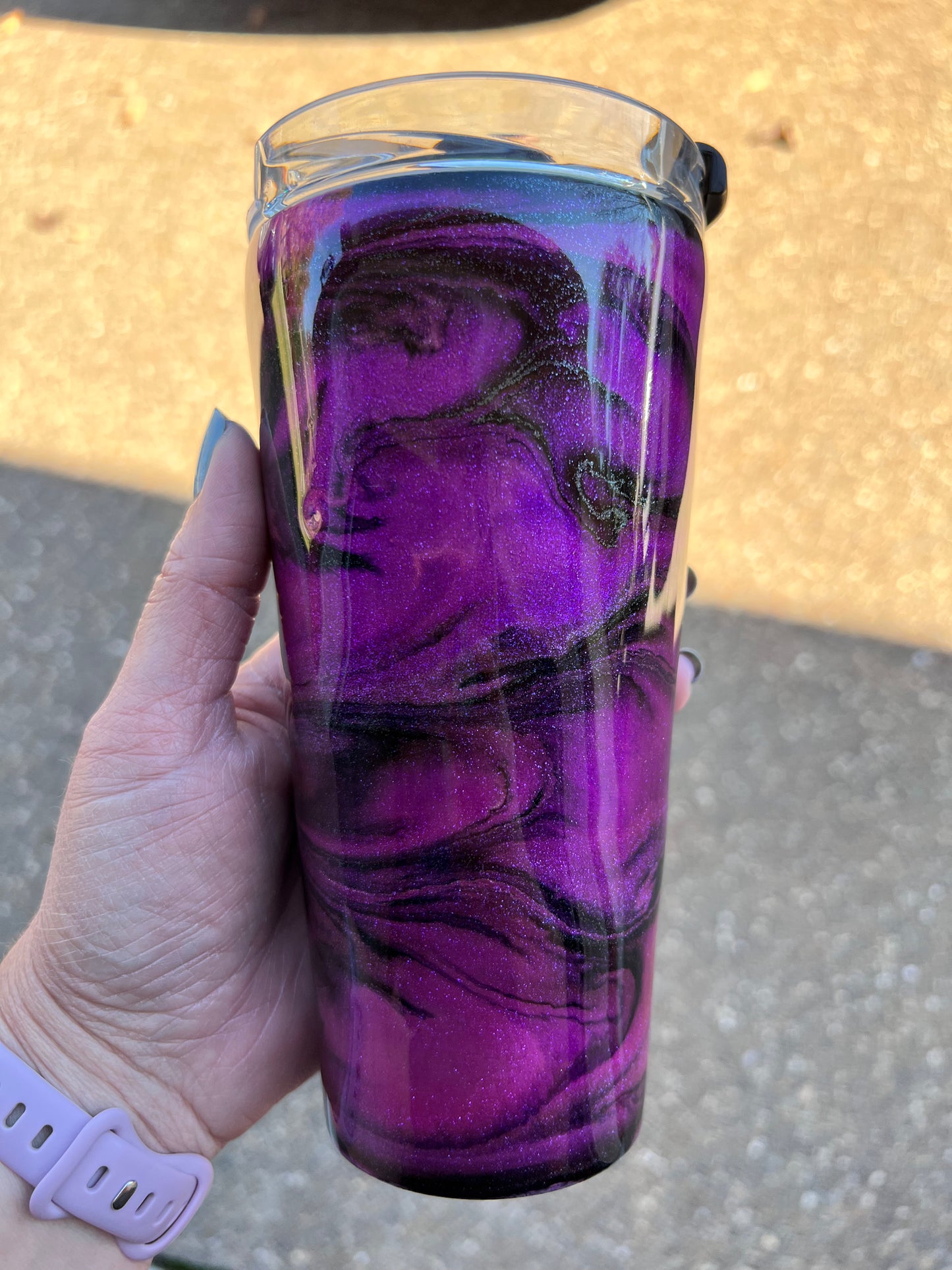 Purple & Black 20oz Reg Tumbler-Pre Made-RTS