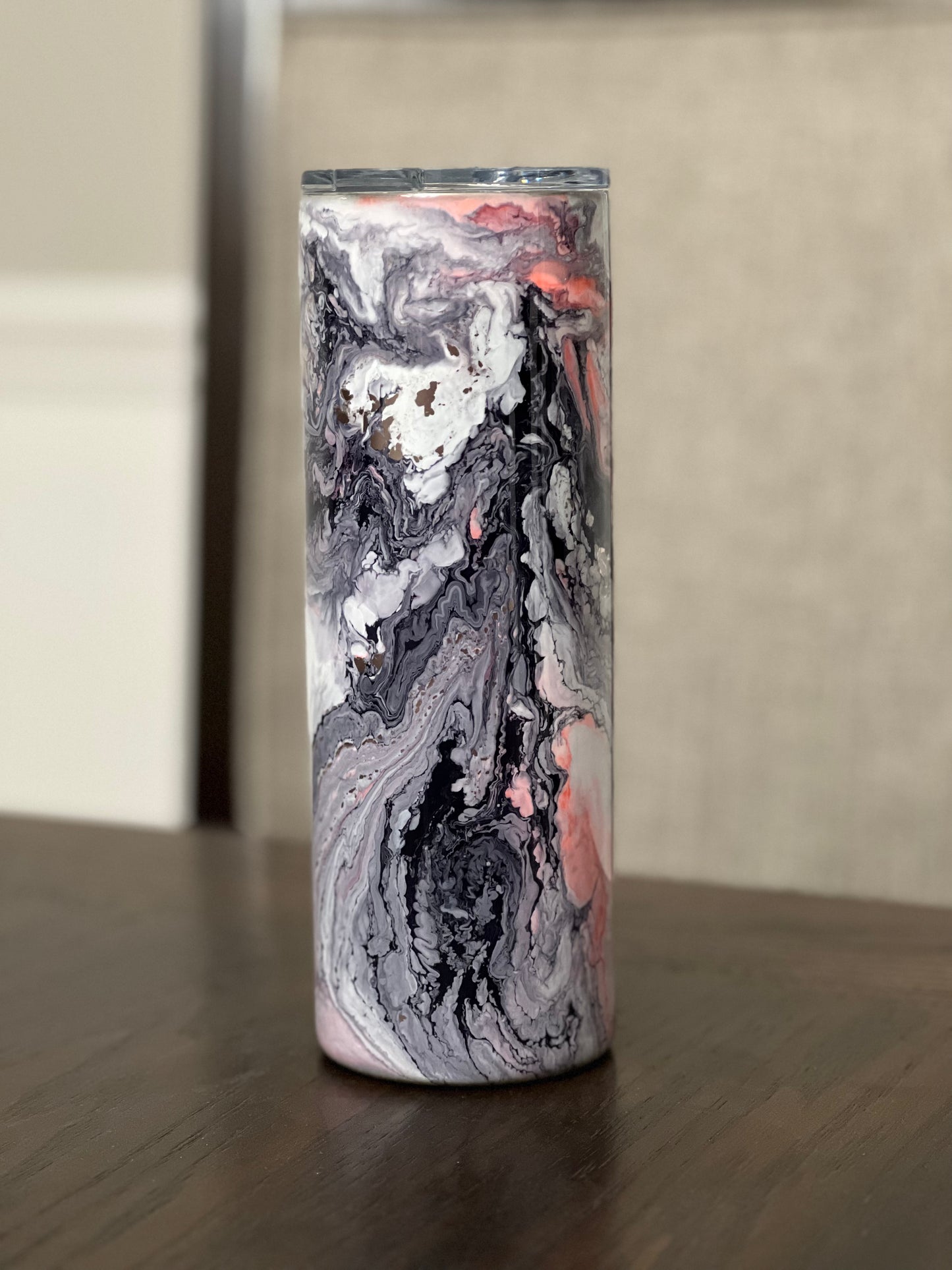 Marble Flamingo 20oz Skinny Tumbler-Pre Made-RTS