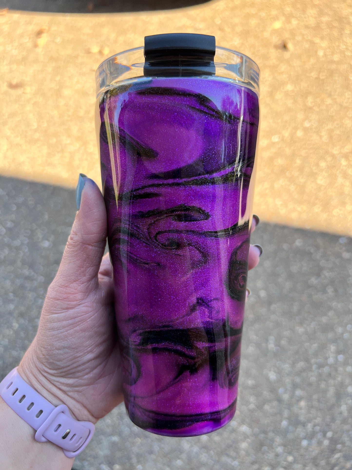 Purple & Black 20oz Reg Tumbler-Pre Made-RTS