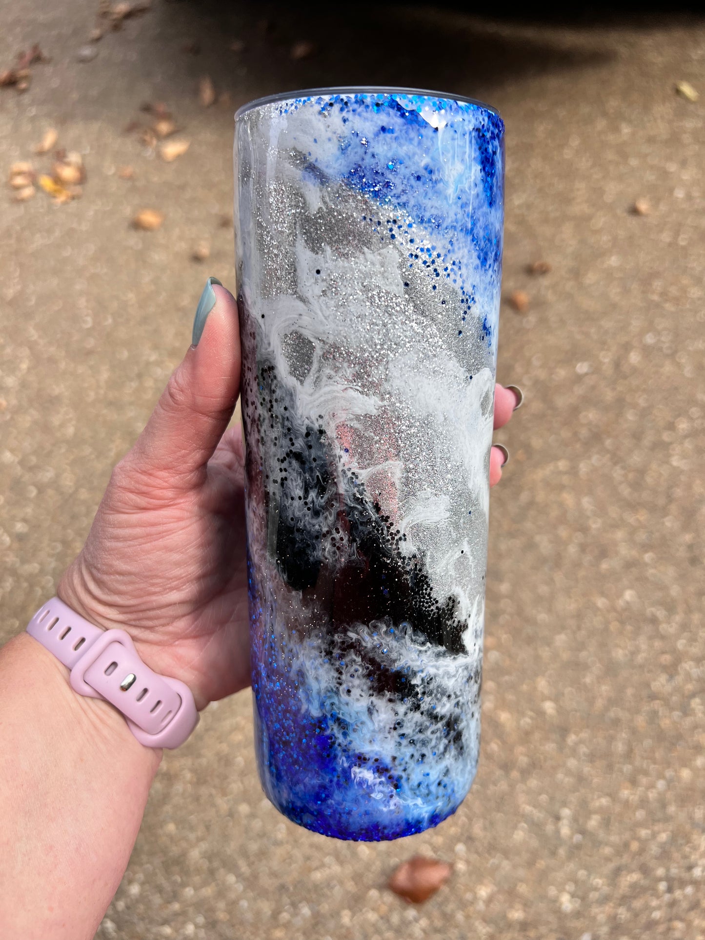 Milky Way Blue Black 20oz Skinny Tumbler-Pre Made-RTS