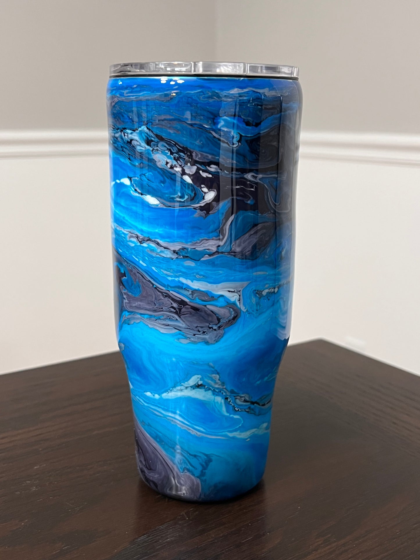 Blue Swirls 24oz Modern Curve Hoggdle Tumbler-Pre Made RTS