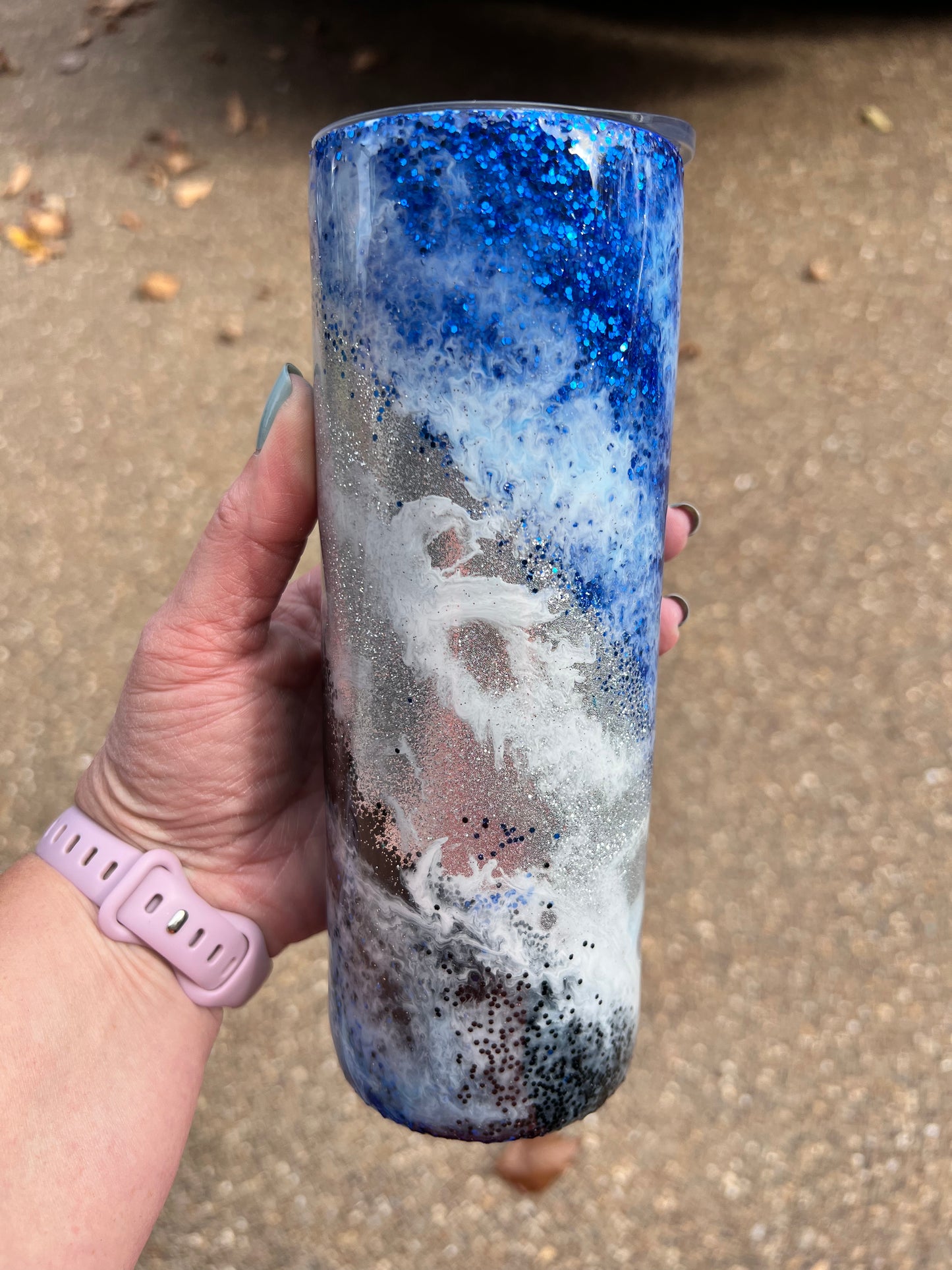 Milky Way Blue Black 20oz Skinny Tumbler-Pre Made-RTS