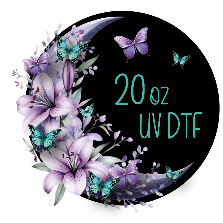 20oz UV DTF – Crescent Butterfly Design Co.