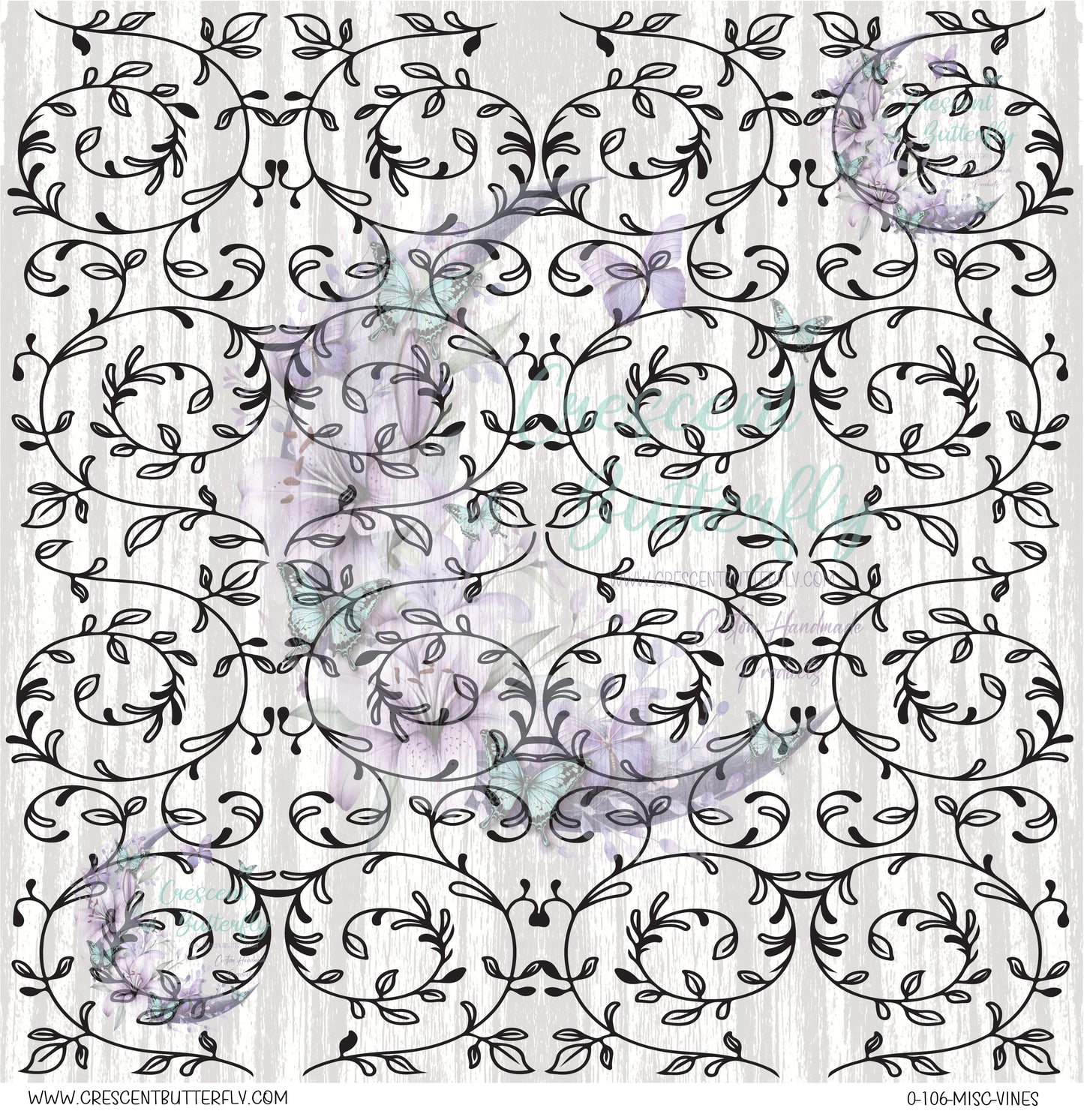 0-106-Misc-Vines 10x10 UV DTF Sheet