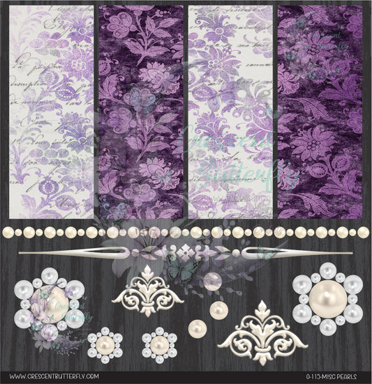 0-115-Misc Pearls 10x10 UV DTF Sheet