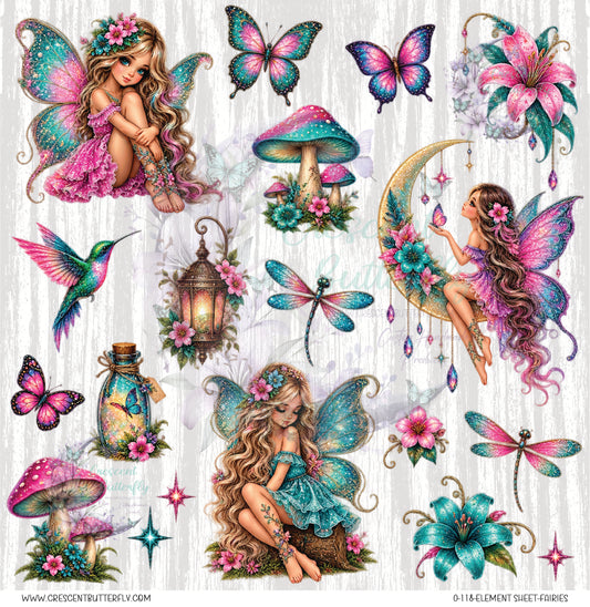 0-118-Element Sheet-Fairies UV DTF