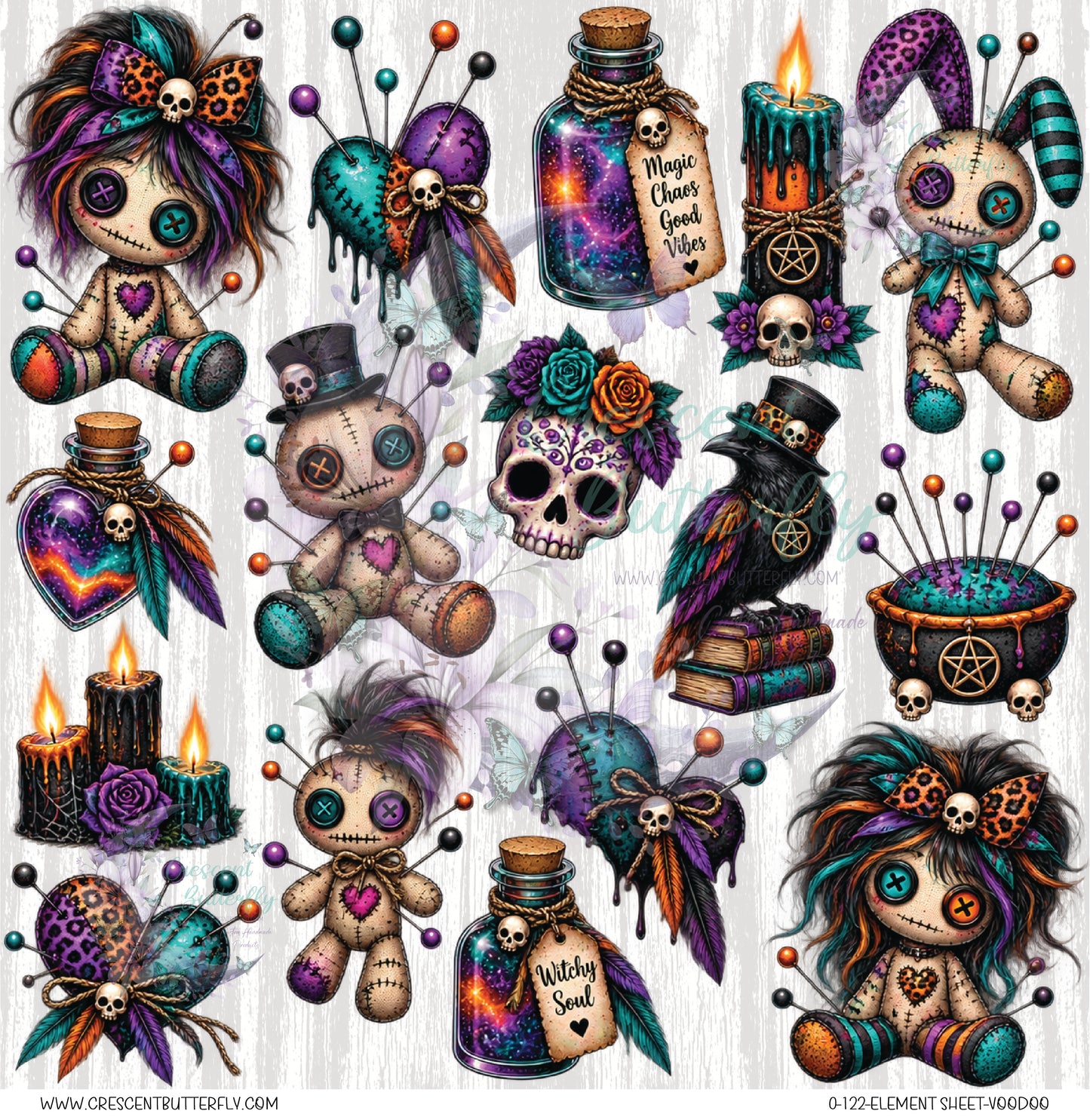 0-122-Element Sheet-Voodoo UV DTF