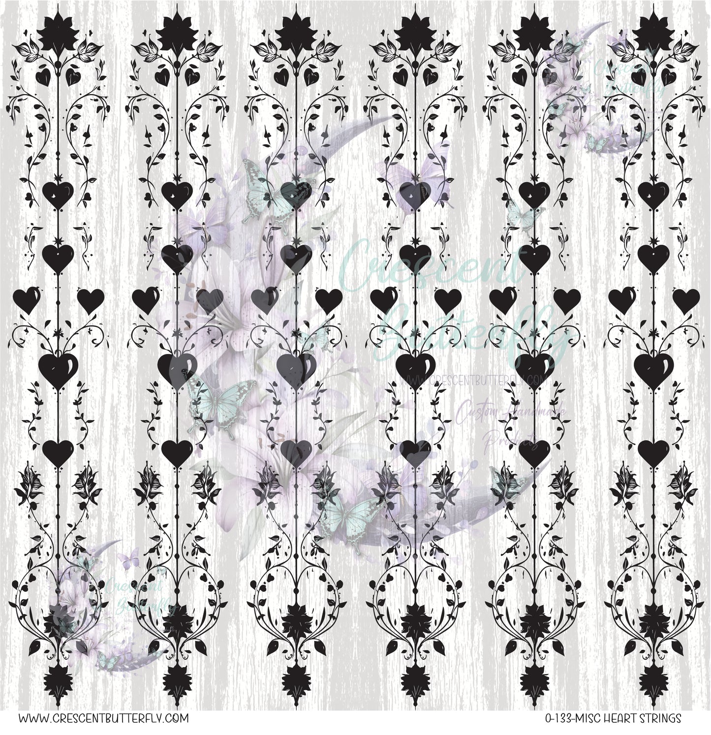 0-133-Misc Heart Strings 10x10 UV DTF Sheet