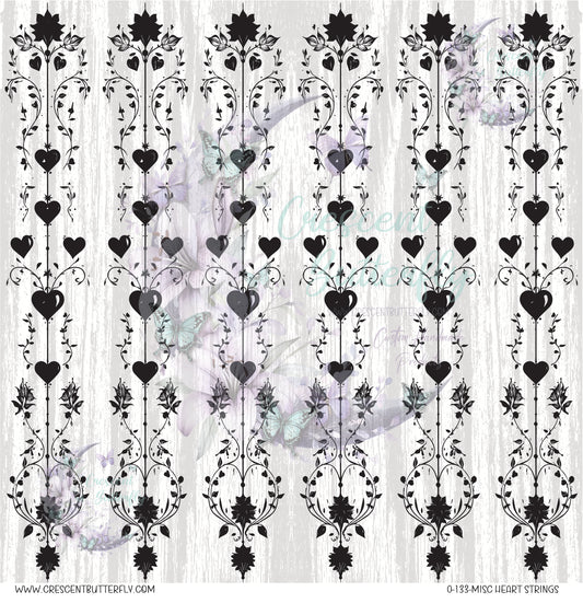 0-133-Misc Heart Strings 10x10 UV DTF Sheet