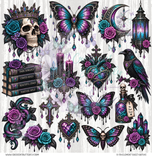 0-134-Element Sheet-Gothic UV DTF