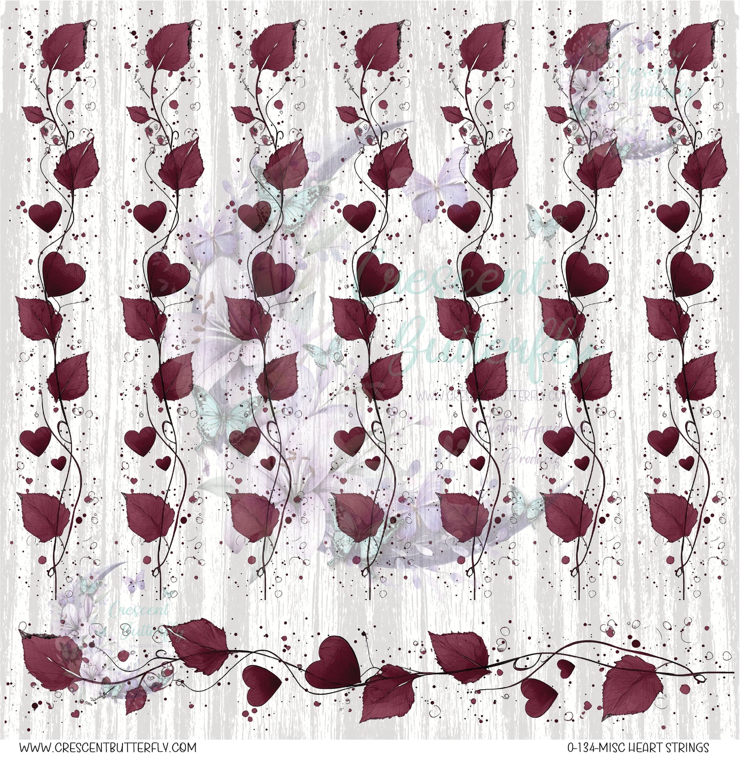 0-134-Misc Heart Strings 10x10 UV DTF Sheet