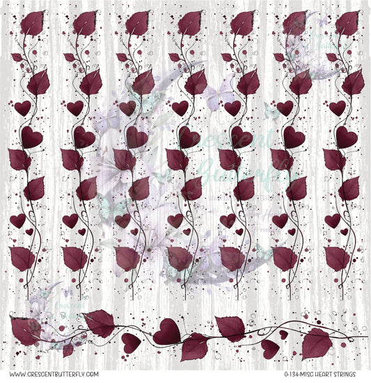 0-134-Misc Heart Strings 10x10 UV DTF Sheet