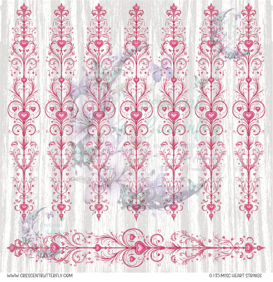 0-135-Misc Heart Strings 10x10 UV DTF Sheet