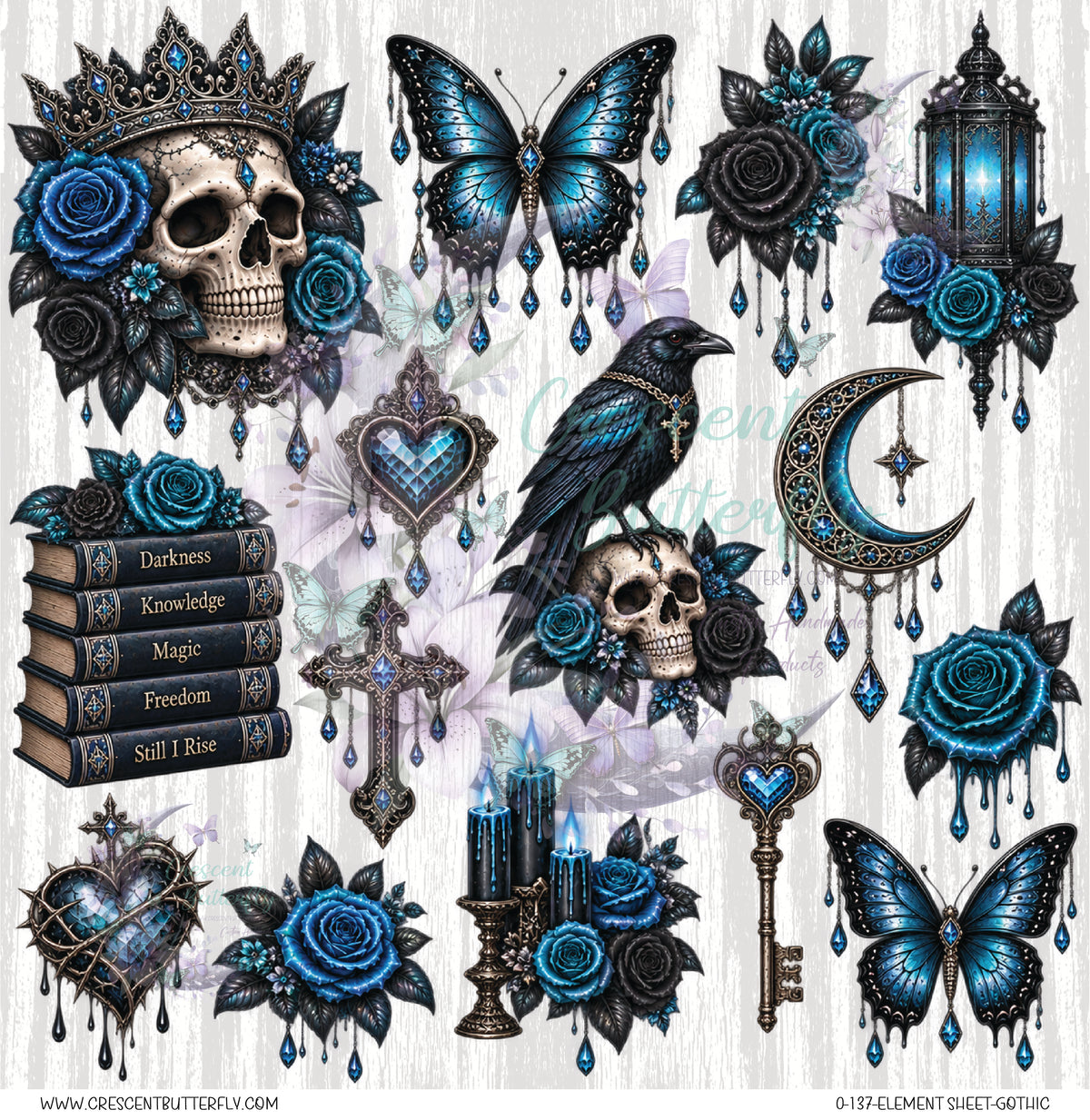0-137-Element Sheet-Gothic UV DTF