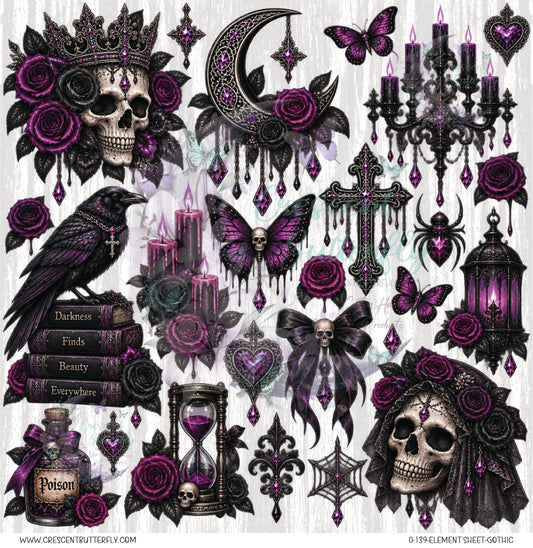 0-139-Element Sheet-Gothic UV DTF