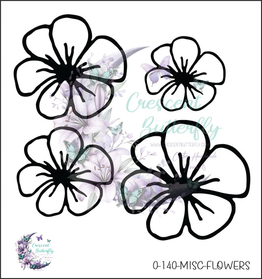 0-140-Misc-Flowers UV DTF Decal