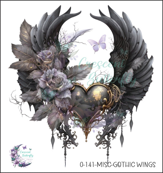 0-141-Misc-Gothic Wings UV DTF Decal