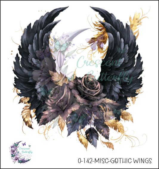 0-142-Misc-Gothic Wings UV DTF Decal