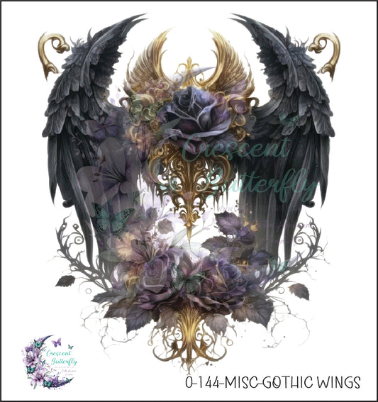 0-144-Misc-Gothic Wings UV DTF Decal