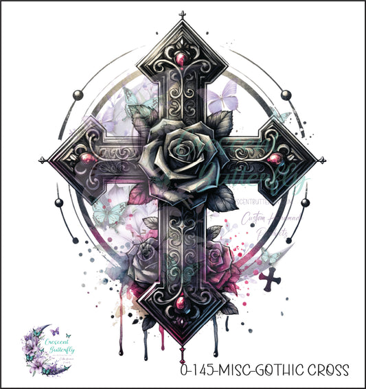 0-145-Misc-Gothic Cross UV DTF Decal