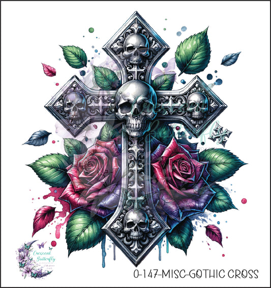 0-147-Misc-Gothic Cross UV DTF Decal