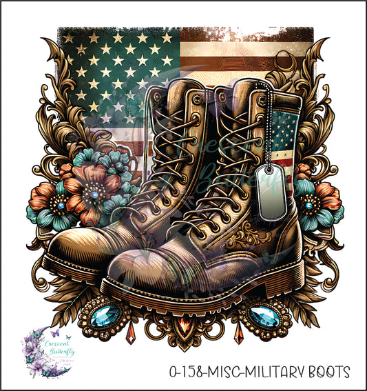 0-158-Misc-Military Boots UV DTF Decal
