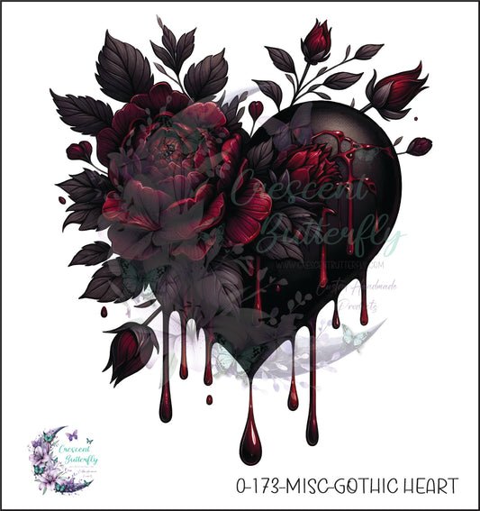 0-173-Misc-Gothic Heart UV DTF Decal