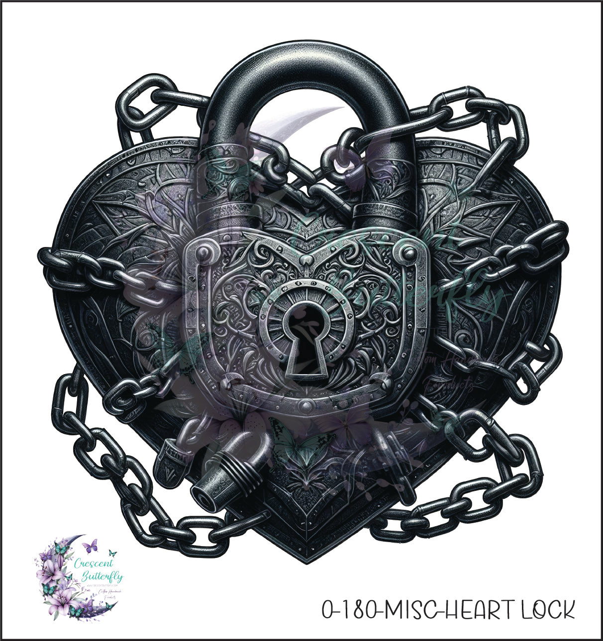 0-180-Misc-Heart Lock UV DTF Decal