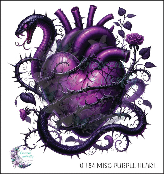 0-184-Misc-Purple Heart UV DTF Decal