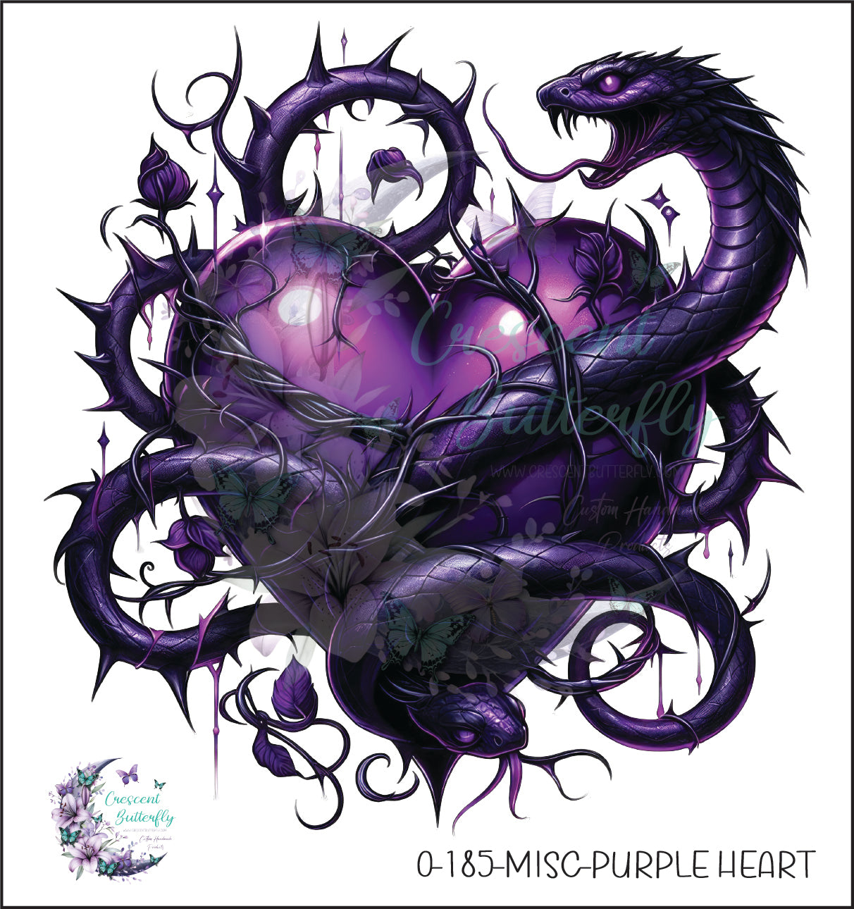 0-185-Misc-Purple Heart UV DTF Decal
