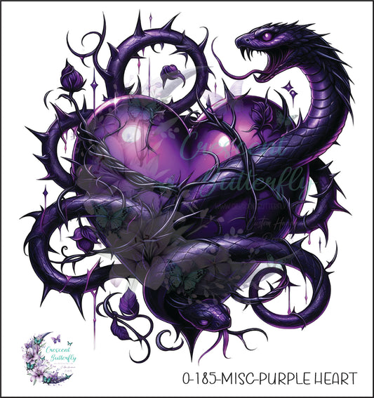 0-185-Misc-Purple Heart UV DTF Decal