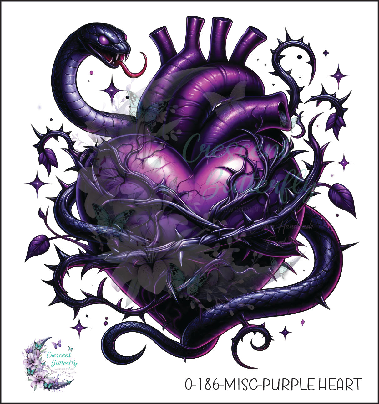 0-186-Misc-Purple Heart UV DTF Decal