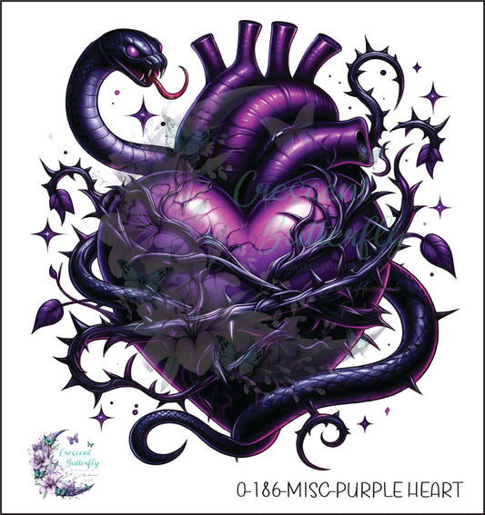 0-186-Misc-Purple Heart UV DTF Decal
