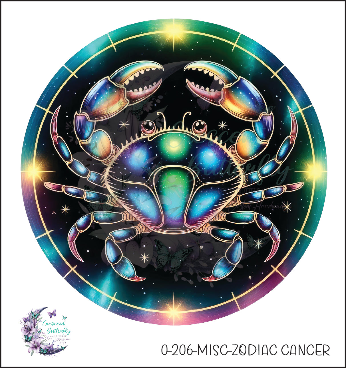 0-206-Misc-Zodiac Cancer UV DTF Decal