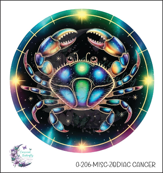 0-206-Misc-Zodiac Cancer UV DTF Decal