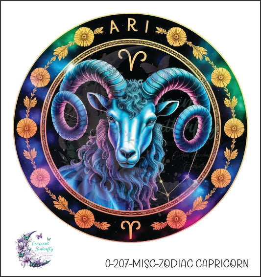 0-207-Misc-Zodiac Capricorn UV DTF Decal