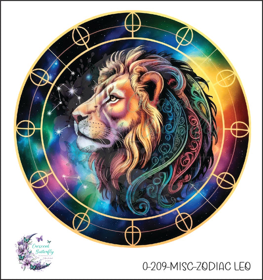 0-209-Misc-Zodiac Leo UV DTF Decal