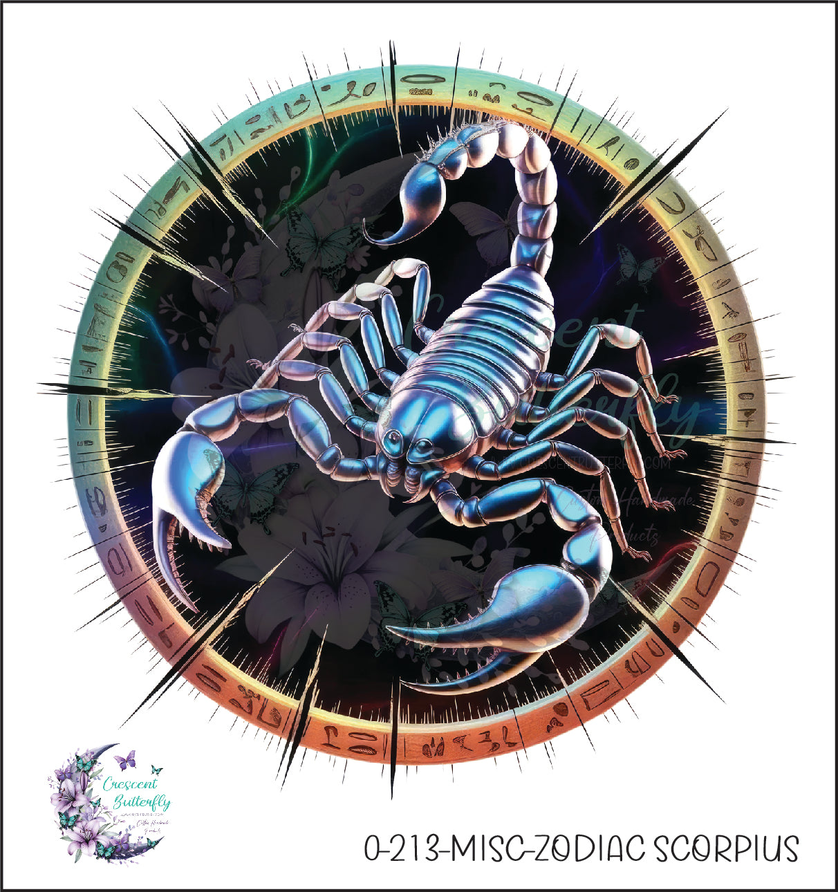 0-213-Misc-Zodiac Scorpius UV DTF Decal