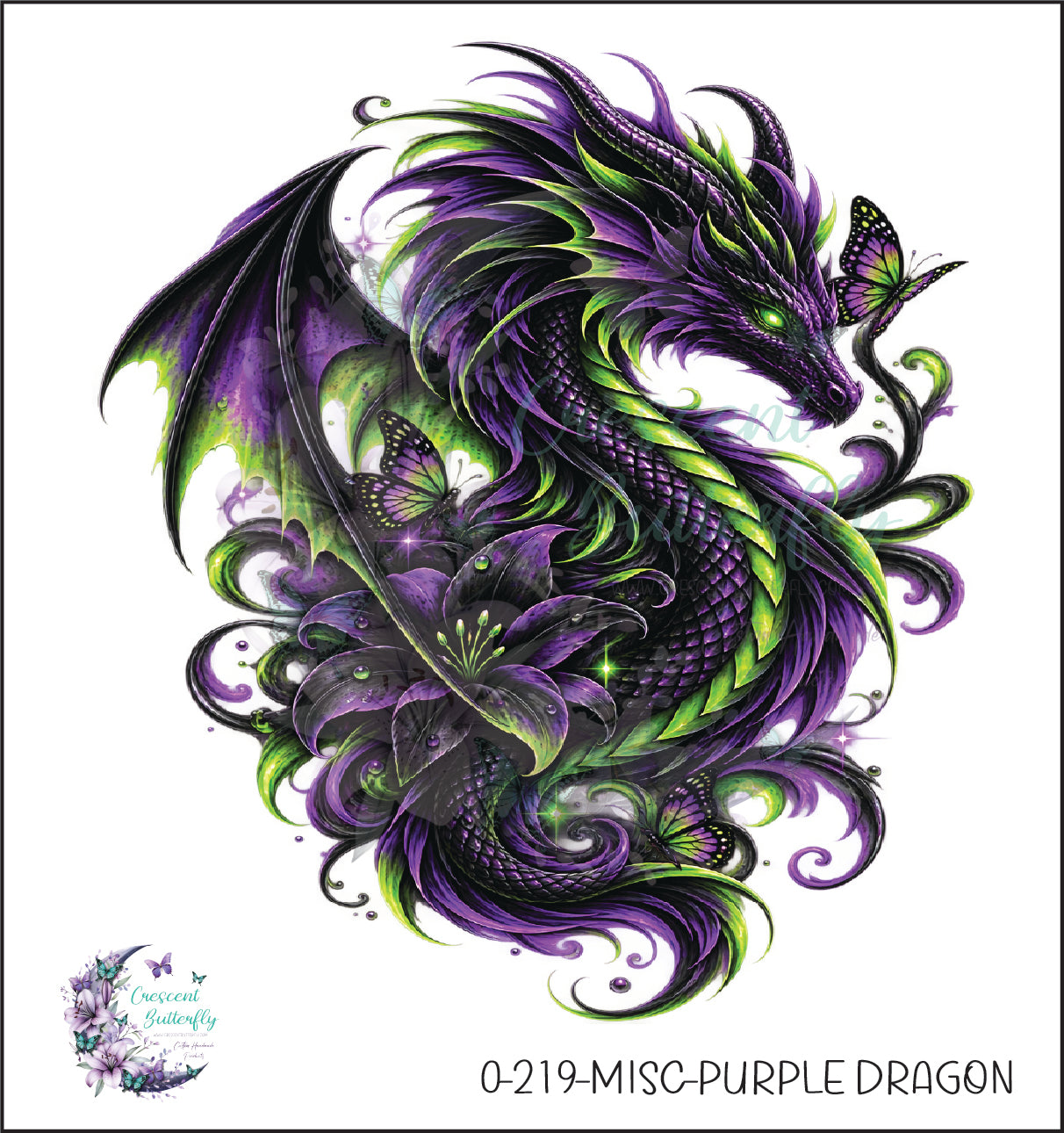0-219-Misc-Purple Dragon UV DTF Decal