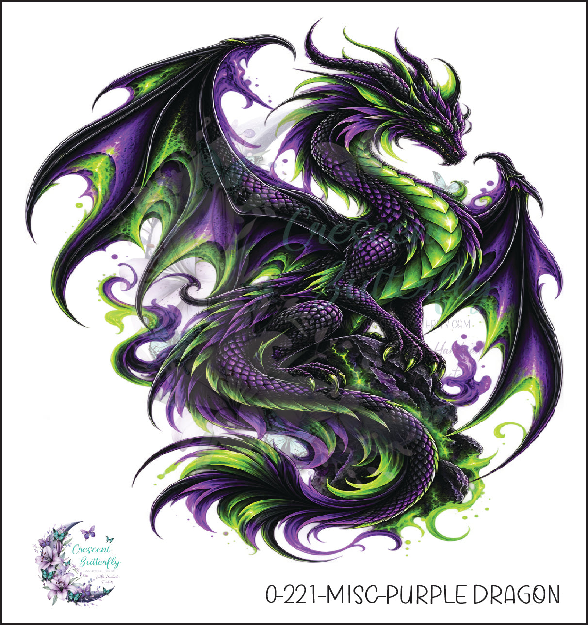 0-221-Misc-Purple Dragon UV DTF Decal