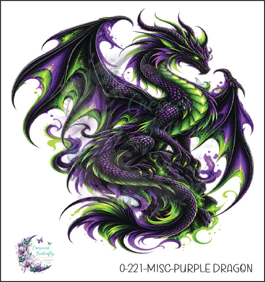 0-221-Misc-Purple Dragon UV DTF Decal